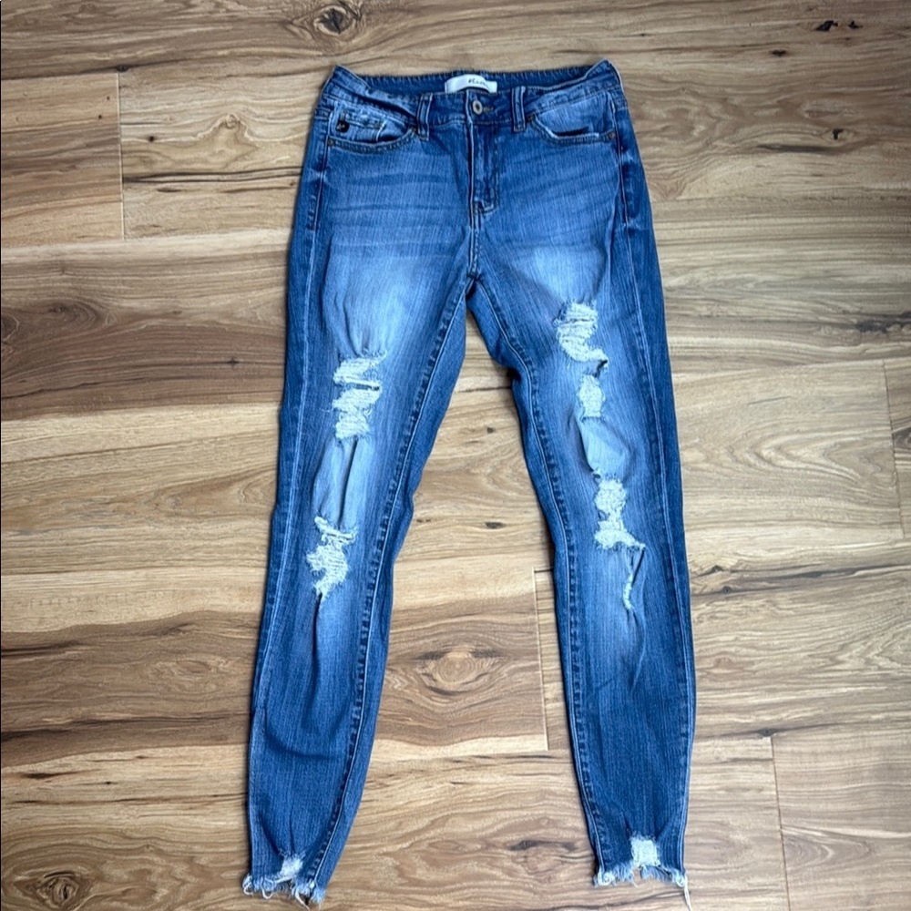 KanCan Distressed Lightwash Junior Skinny Ankle Jeans Size 7/27